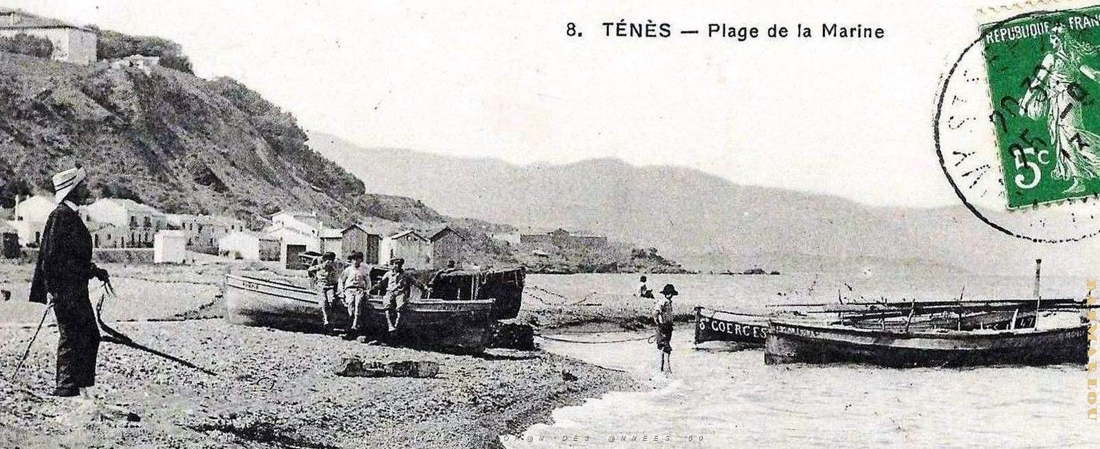 2523- Tenes - Plage de la Marine2 - 1913.jpg